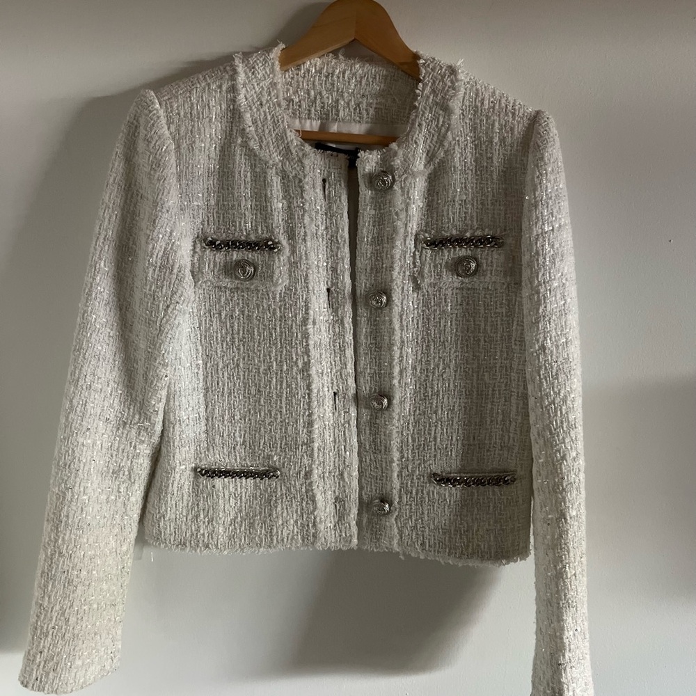 Generation Love White Tweed Blazer